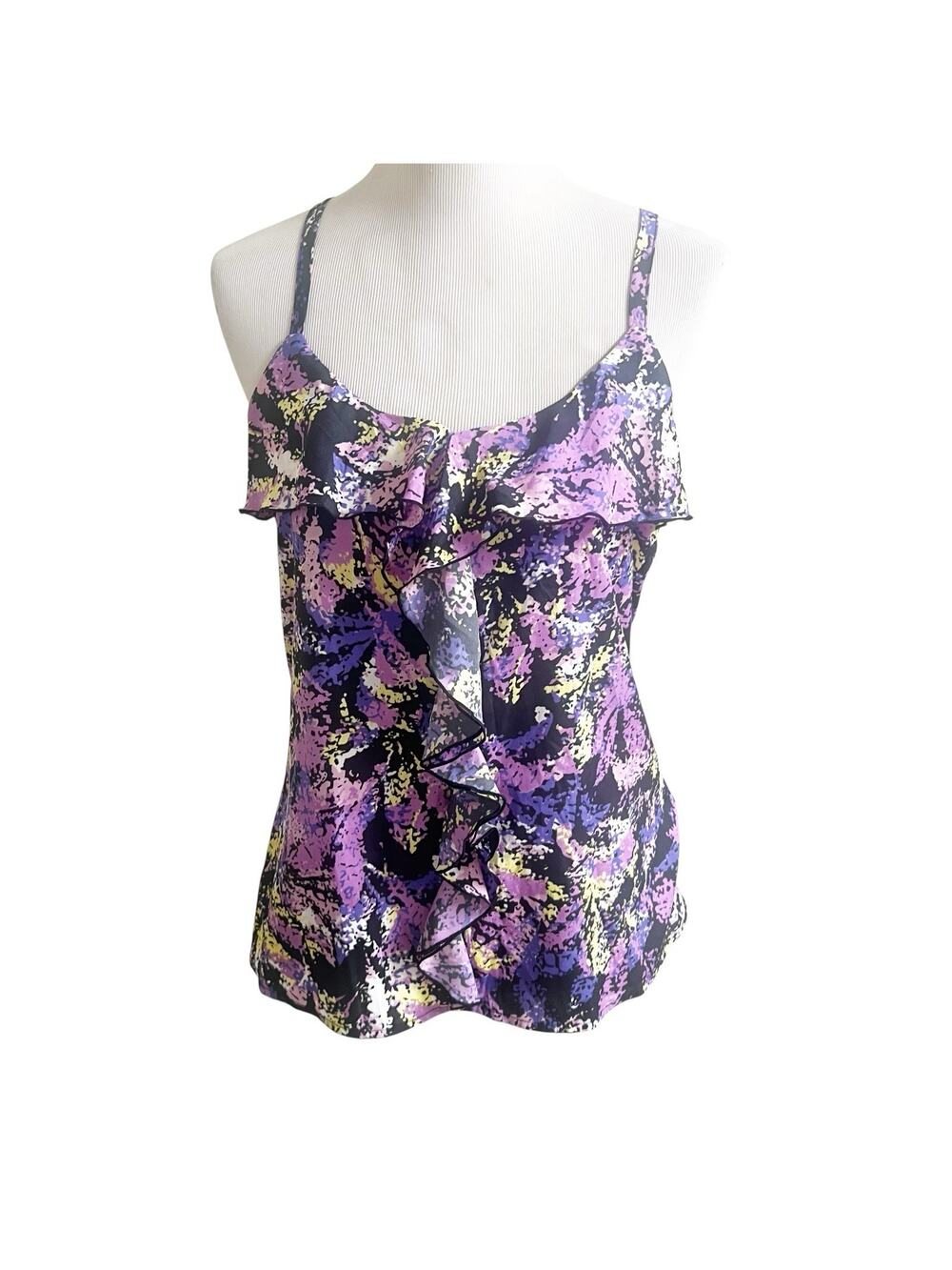 Gap Y2K Esthetic Tank Airbrush Paint Print Size Medium Multicolor NWT Ruffled